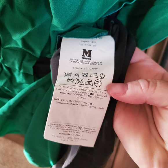 NWT Missoni Silk Green Dress - Picture 4 of 7